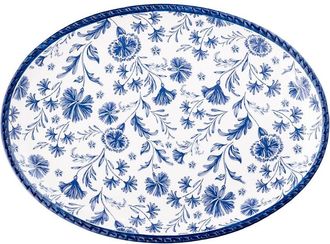 10 Strawberry Street Heritage Wildflower Oval Serving Platter