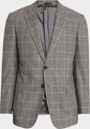Giorgio Armani Men & apos;s Soft Glen Plaid Single-Breasted Sport Coat
