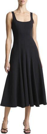 Vince Square Neck Seamed Dress