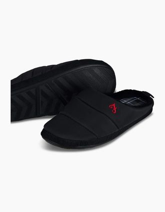 Farah Mens Mens Slippers Tommer - Black - Size: 10/9.5/9