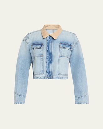 Slvrlake Denim Conner Cropped Denim Work Jacket