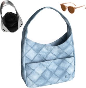 Generic Vegan PU Leather Trendy Soft Tote Bag, Large Capacity Casual Underarm Handbag for Women, Waterproof Simple Shoulder Bag