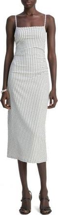 Vince Ruched Tank Dress in White/Black Combo at Nordstrom Rack, Size X-Large