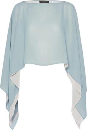 Elena Miro Silky Scarves - Dames - Blouses - Blauw - S/M - Overhemden