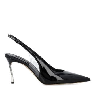 Casadei Hohe Schuhe - Black Leather Pumps - Gr. 40 (EU) - in Schwarz - f&uuml;r Damen