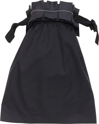 Giambattista Valli wool silk strapless ruffled dress