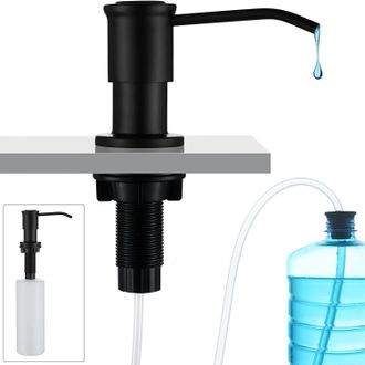 OEM Dispensador De Jab&oacute;n Negro Empotrable, Dispensador De Jab&oacute;n Para Fregadero De Cocina, Dispensador De Detergente L&iacute;quido Para Lavavajillas Con Botella 