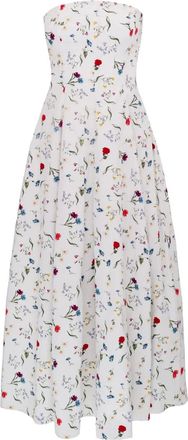 Azeeza Abito midi Sable a fiori - Bianco