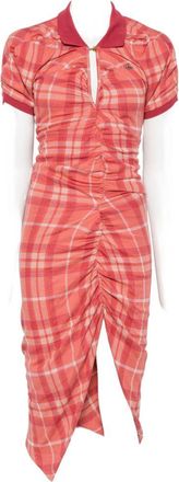 Vivienne Westwood Fitted Midi Dress with Ruched Front and Asymmetrical Hemline