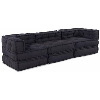 vidaXL Vidaxl - Almohada 3 Pcs Antracita 70 X 70 X 54 Cm Poli&eacute;ster