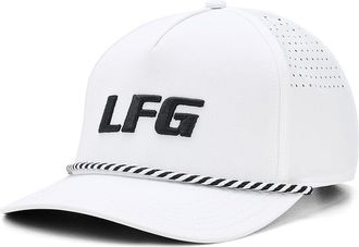 Black Clover LFG Panel Mid Rope Adjustable Hat Baseball Caps White, Polyester/Spandex