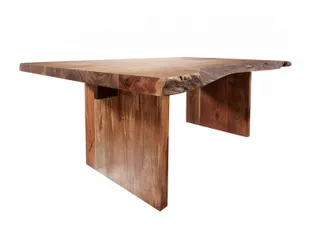 Massivmoebel24 Freeform 101 Tavolo Da Pranzo In Legno Di Acacia - Laccato / Noce 170x110x78