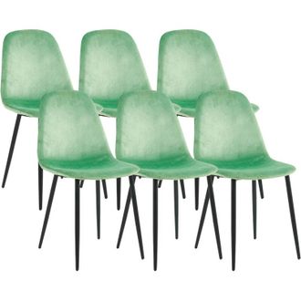 ebuy24 Vcm 6 Sillas De Comedor Silla De Cocina Tapizada Escandinava Dimensiones Aprox. Al. 83 X An. 54 X T. 59 Cm Respaldo C&oacute;modo Silla De Comedor - Fiolo (m