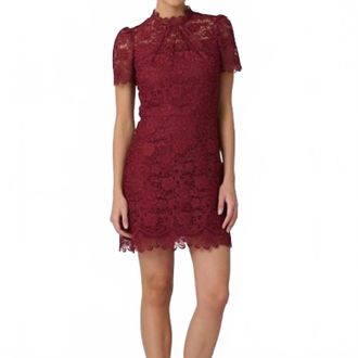 Shoshanna Ella Dress In Burgundy