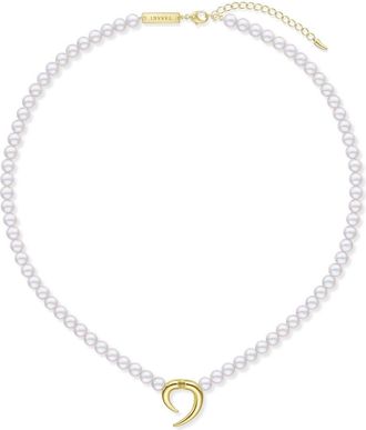Tasaki 18kt yellow gold Collection Line Danger Horn Plus pearl necklace - unisex - 18kt Yellow Gold/Akoya Pearl - One Size