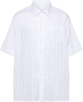 Givenchy logo-embroidered cotton shirt - men - Cotton - 41 - White