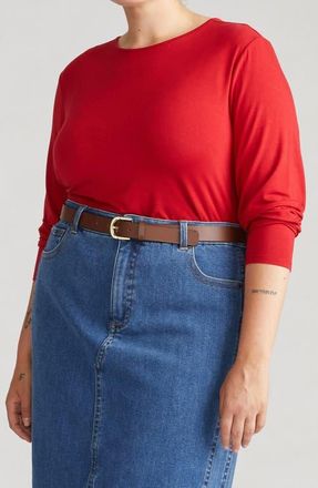 Universal Standard Joan Relaxed Fit T-Shirt in New York Red at Nordstrom, Size 4Xl