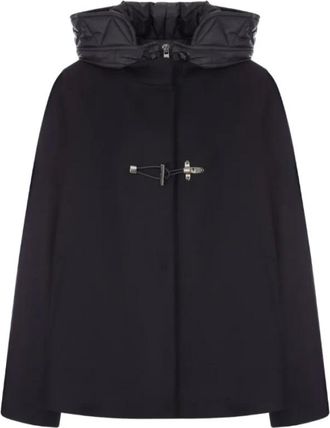 Fay Capa con Abrigo de Botones - Jackets - Mujer - Negro - XS