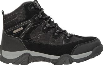 Mountain Warehouse Trail Kids Waterproof Boots - Synthetic Mesh Upper Girls & Boys Shoes, EVA Footbed, High Traction - Best for Spring Summer, Hiking & Outdoors Black Ju