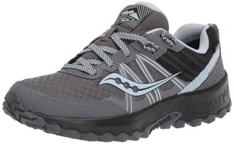Saucony Womens Excursion TR14 Trail Running Shoe, Charcoal/Blue, 6.5 UK