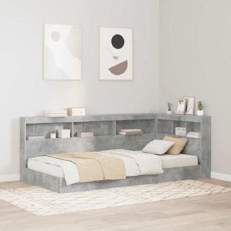 vidaXL Testata contenitore Grigio cemento 90 cm Legno multistrato - Vidaxl