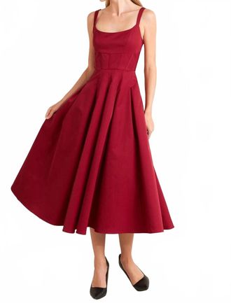 Flying Tomato Woven Midi Dress In Red