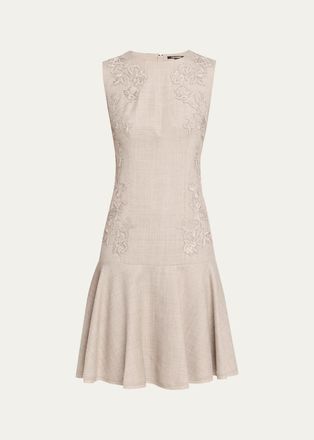 Kobi Halperin Tate Wool Drop-Waist Knee-Length Dress