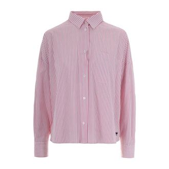 Max Mara Shirts, female, Pink, Size: 2XS Oversized cotton shirt