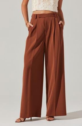ASTR the Label Milani High Waist Wide Leg Pants in Brown at Nordstrom Rack, Size Large