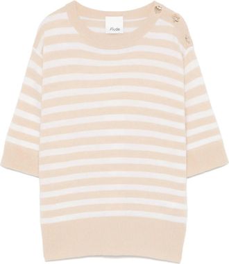 Allude T-shirt a righe - Toni neutri