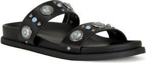 Azalea Wang Storge Slide Sandal in Black at Nordstrom Rack, Size 11