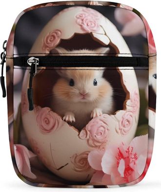 Generic Easter Rabbit Crossbody Bag Adjustable Satchel Cute Shoulder Bag Lightweight Sling Bags