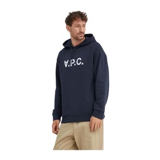 A.P.C. A.p.c., Hoodies & sweatvesten, Heren, Blauw, M, Hoodies