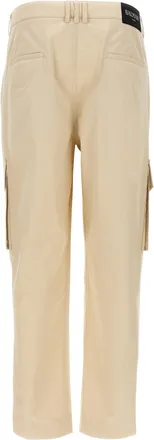 Balmain Mens Beige Cotton Cargo Pants