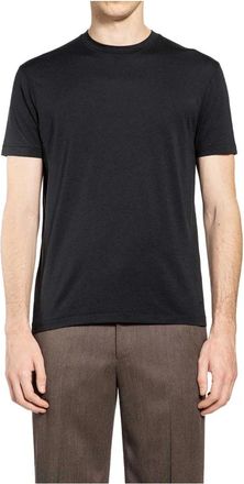Tom Ford Tops, Heren, Zwart, 2Xl, Katoen, Lyocell Katoen Ronde Hals T-shirt