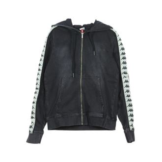 Kappa Sweater met rits - Heren - Vesten met rits - Zwart - XL - Hoodies & sweatvesten