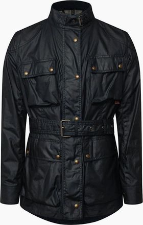 Belstaff Waxed Cotton Trailmaster Jacket - Waxed Cotton Trialmaster Jacket - Navy - Size: 48/Regular/18