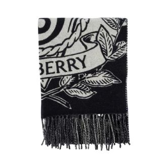 Burberry Wide Reversible Stormy Knight Scarf - female - Burberry - Winter Scarves - Black - ONE SIZE - Accessories