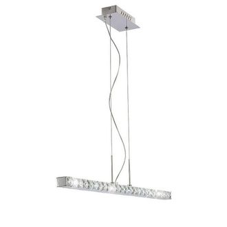 Netlighting Galaxy Pendant Linear 12W LED 6000K Polished ChromeCrystal in Grey