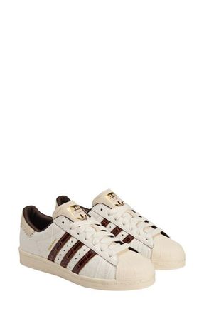 adidas x Wales Bonner Gender Inclusive Superstar Sneaker in White/Fox Brown/Off White at Nordstrom, Size 9.5 Womens