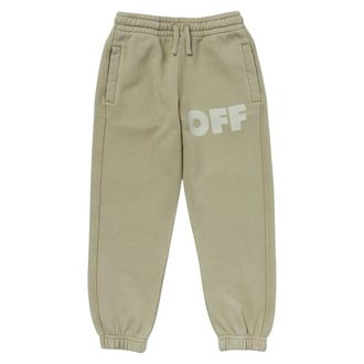 Off-white Green Garment Dyed Joggers with Logo - male - Off White - Sweatpants - Green - 4 Y - Kids