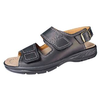 Jomos Platte Sandalen - Heren - Schoenen - Zwart - Maat: 44 EU Leer