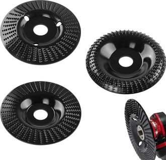 OEM Juego De 3 Discos Abrasivos De 125 Mm Para Madera, Ideales Para Dar Forma, Lijar, Cortar Y Tallar Madera. Discos Para Amoladora Angular