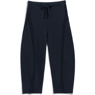 Frank & Eileen Bibi Barrel Leg Cotton Fleece Sweatpants in British Royal Navy at Nordstrom, Size X-Large