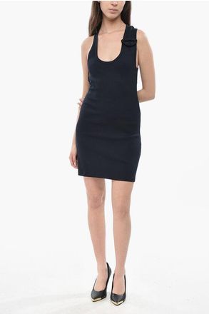 Courr&egrave;ges Ribbed Fabric Tank Dress DOUBLE BUCKLE size M