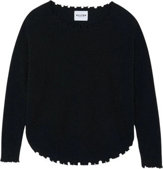 Kujten Mela Sweater - Dames - Ronde hals truien - Zwart - L - Wol - Truien & Vesten