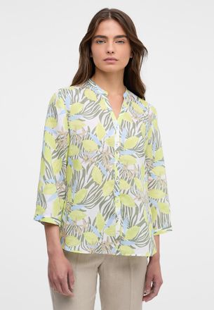 Eterna Longbluse ETERNA REGULAR FIT, Damen, Gr. 48, acid lemon, 38% Leinen, 62% Lyocell, Blusen Longbluse