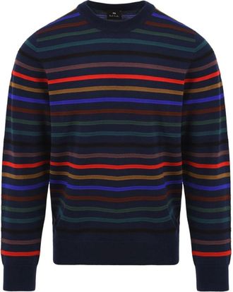 Paul Smith Sweater M2R-979Y-N22231 - Heren - Ronde hals truien - Veelkleurig - S - Truien & Vesten