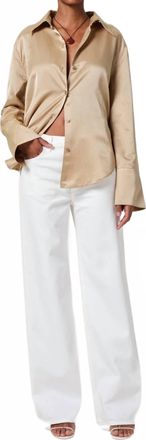 Citizens Of Humanity Annina High Rise Wide Leg 33 Jeans In Soft White