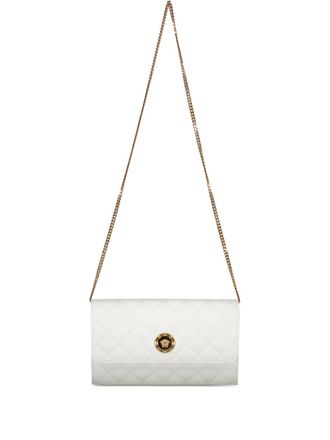 Versace leather crossbody bag - women - Cotton/Lamb Skin/Viscose - One Size - White